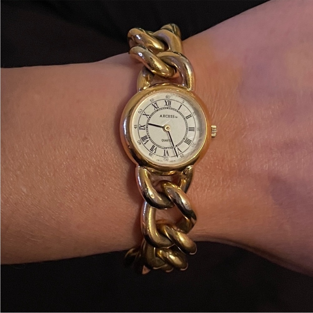 Gold Chain Link Watch